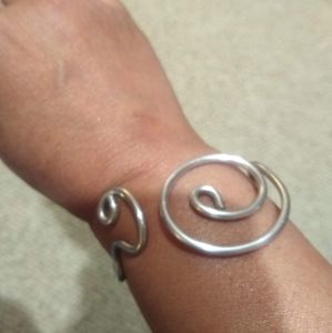 Boho Silver Wire Bracelet